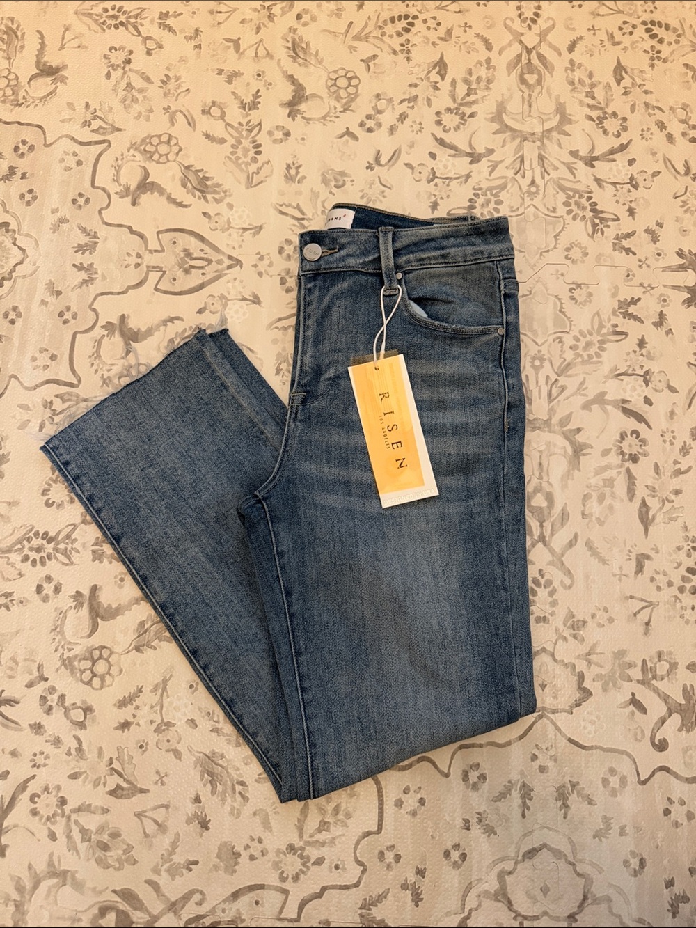 Risen Women’s Straight Leg Jeans - Medium Blue